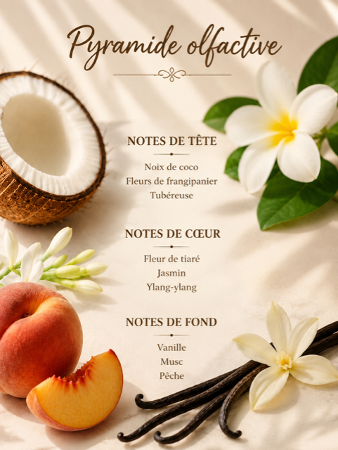 Bougie ambrée Beauté des îles 100 ML