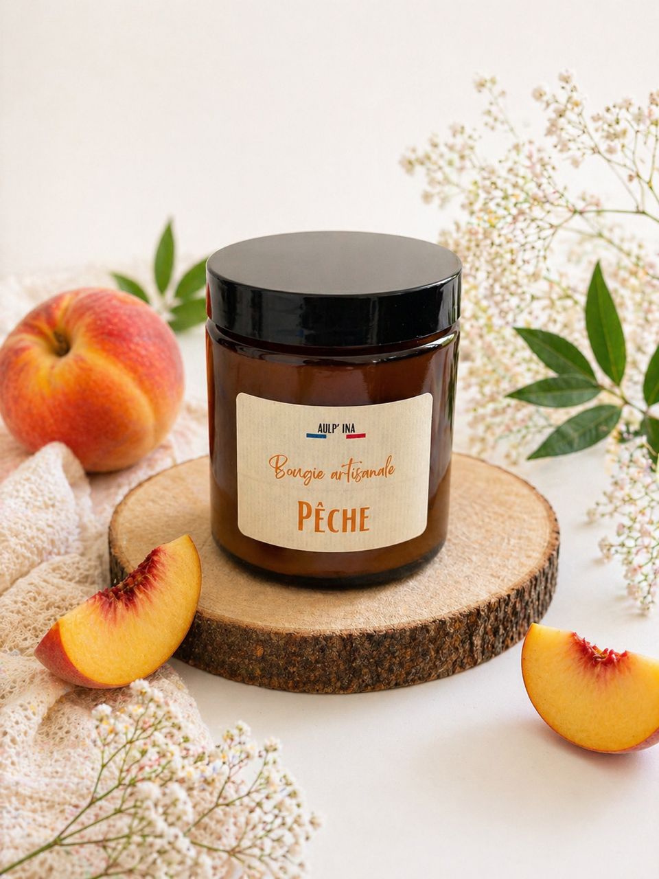 Bougie ambrée Pêche 250 ml