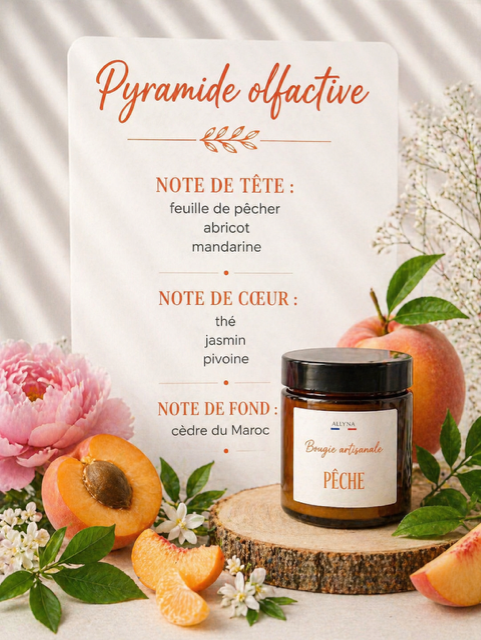 Bougie ambrée Pêche 100 ml