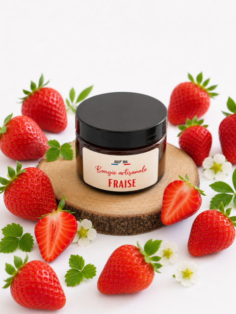 Bougie ambrée Fraise  100 ml