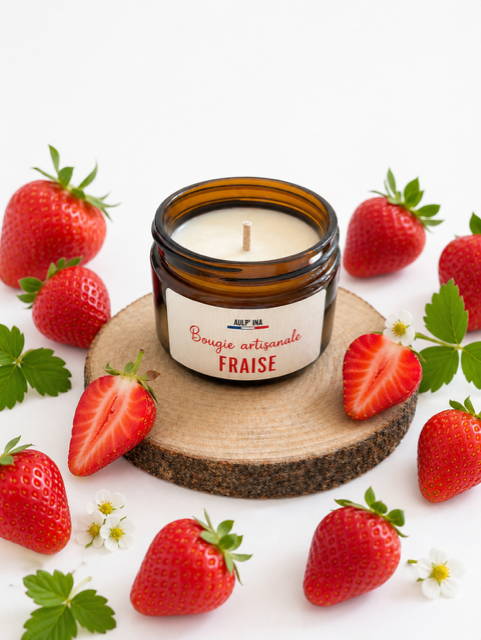Bougie ambrée Fraise  100 ml