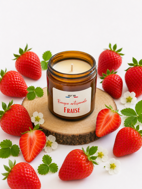 Bougie ambrée Fraise 250 ml