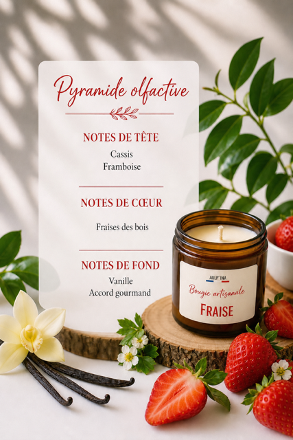 Bougie ambrée Fraise  100 ml