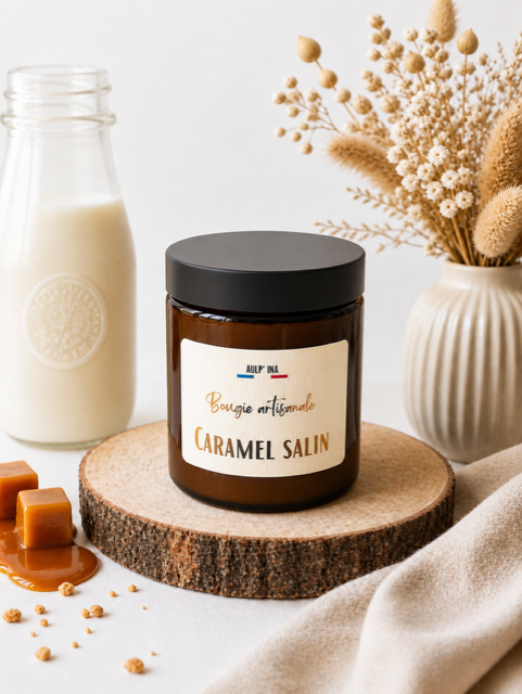 Bougie ambrée Caramel salin 250 ml