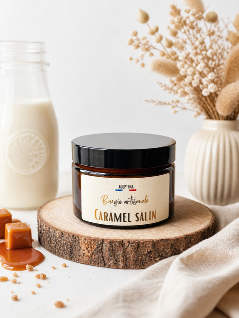 Bougie ambrée Caramel salin 100 ml